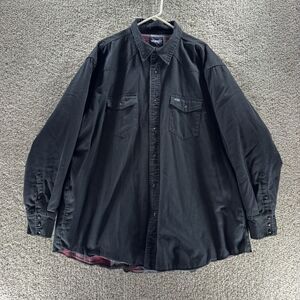 Wrangler Blanket Lined Coat Mens 3X Black Pearl Snap Work Wear Western Jacket